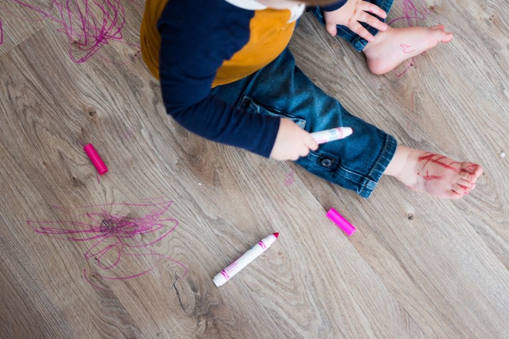 Vinyl floor is easy to clean